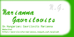 marianna gavrilovits business card